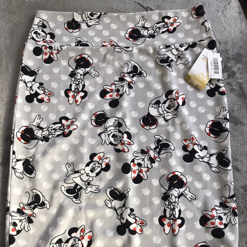 LuLaRoe Disney Cassie classic Minnie Mouse pencil skirt- NWT XL